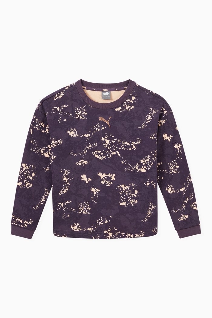 

Alpha Printed Sweatshirt in Fleece, Purple