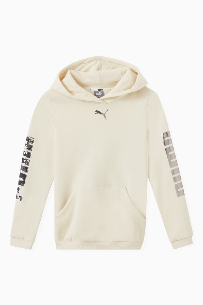 

Alpha Youth Hoodie in Fleece, White