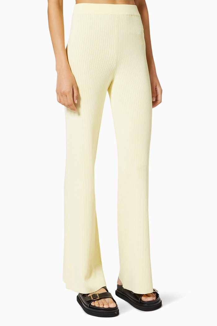 

Kelvin Pants in Rib Knit, Yellow