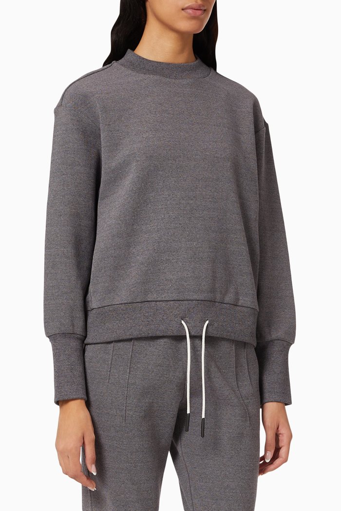 

Edith Sweatshirt in Ribbed Pique, Grey
