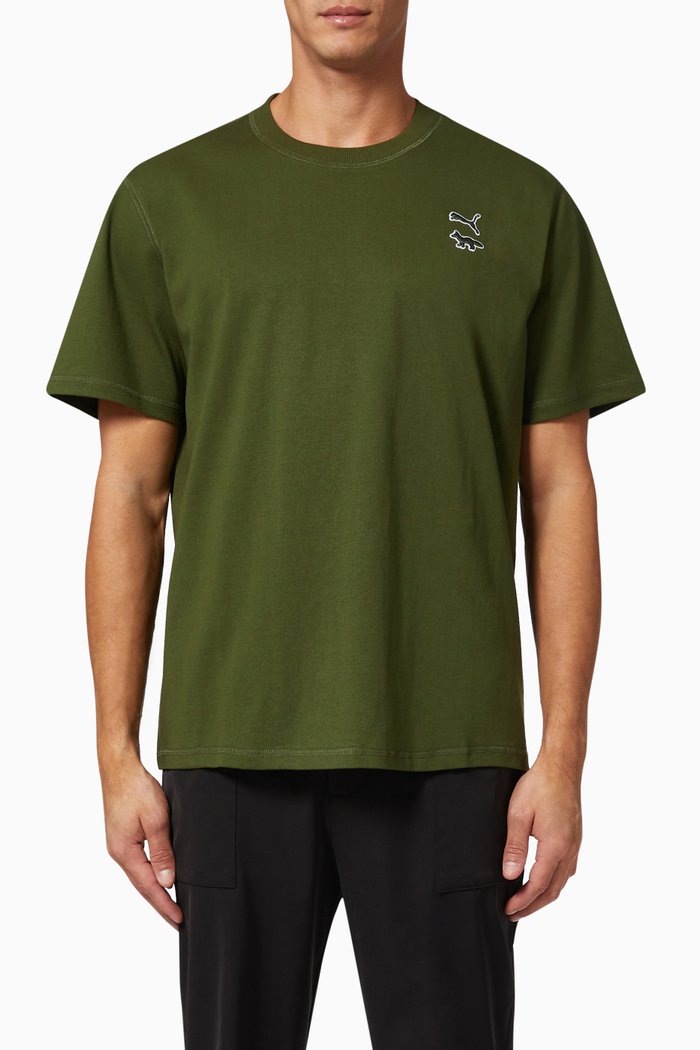 

x Maison Kitsuné T-shirt in Jersey, Green