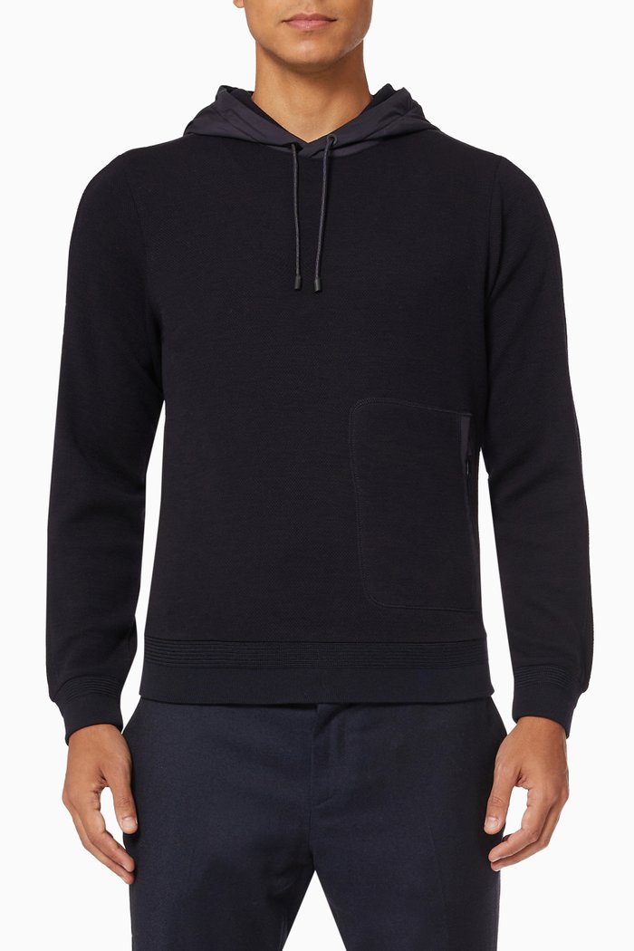 Techmerino™ Hoodie in Wool, Blue