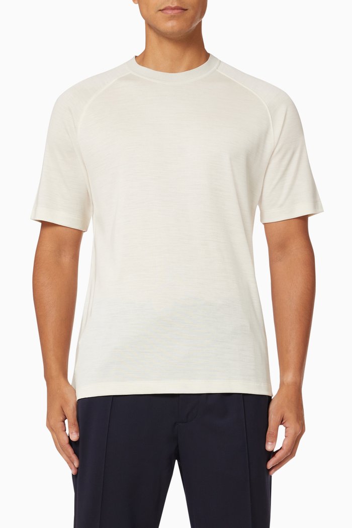 

High Performance Packaway T-shirt in Wool, White
