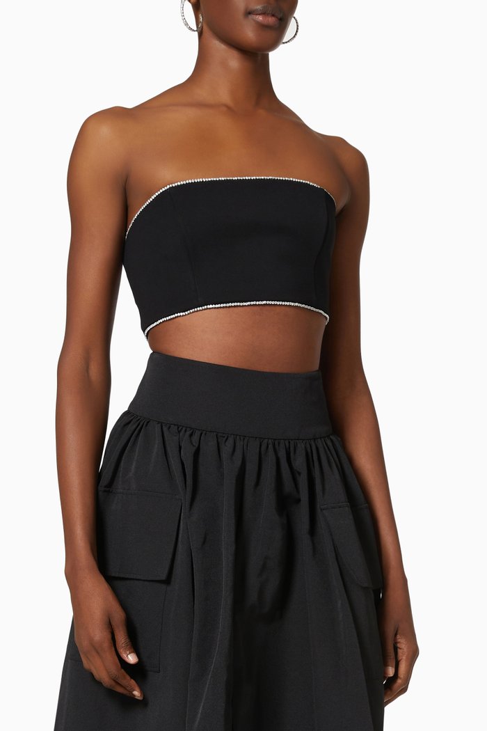 

Lilies Tube Top in Knit, Black