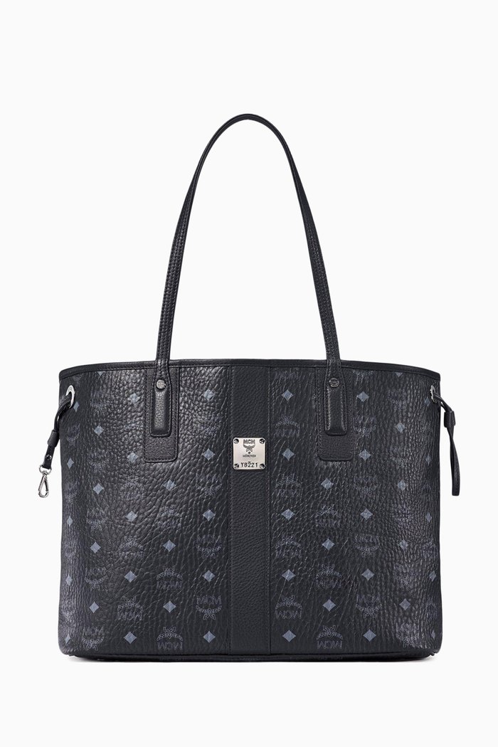 

Medium Reversible Liz Shopper in Visetos, Black