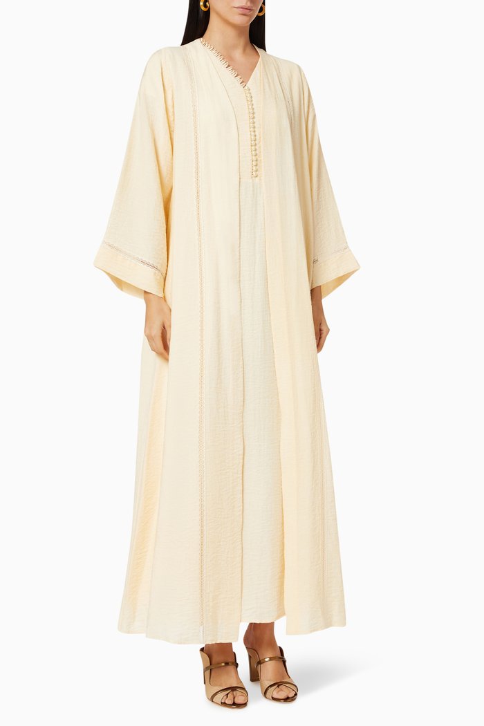 

Abaya Set in Linen, Yellow