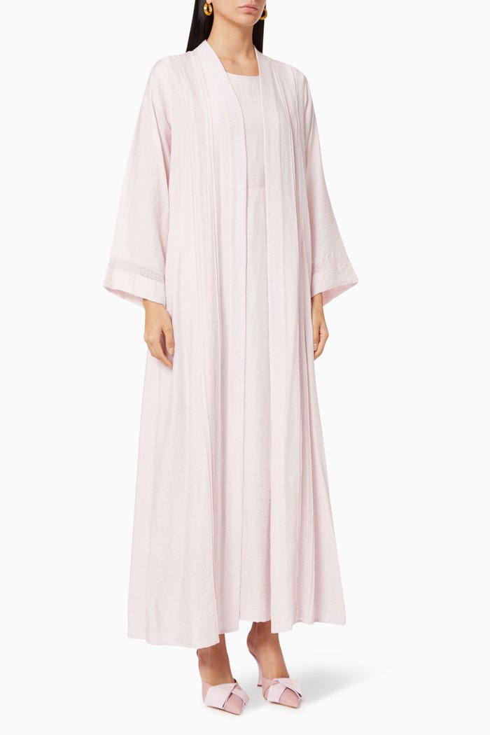 

Abaya Set in Linen, Pink
