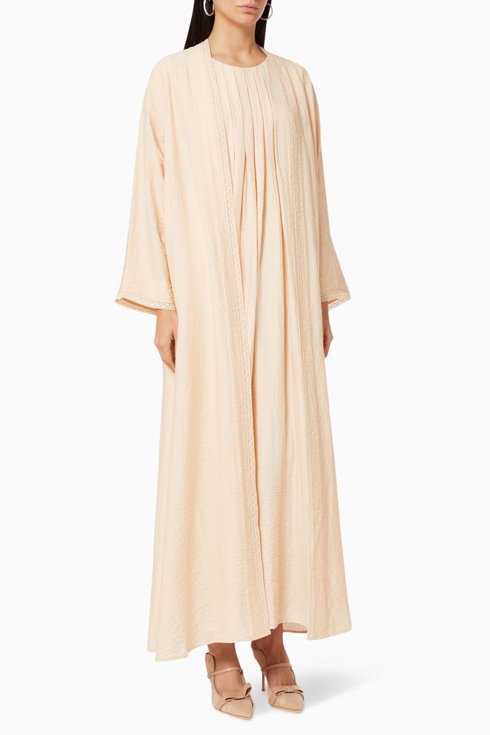 

Abaya Set in Linen, Orange