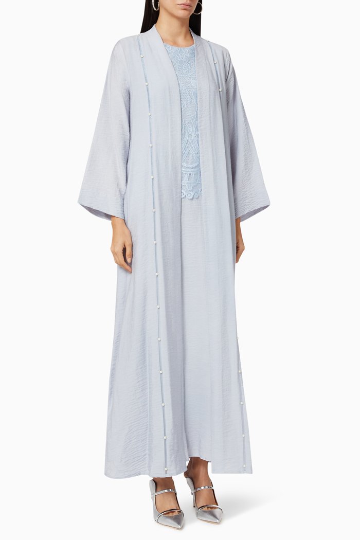 

Abaya Set in Linen, Blue