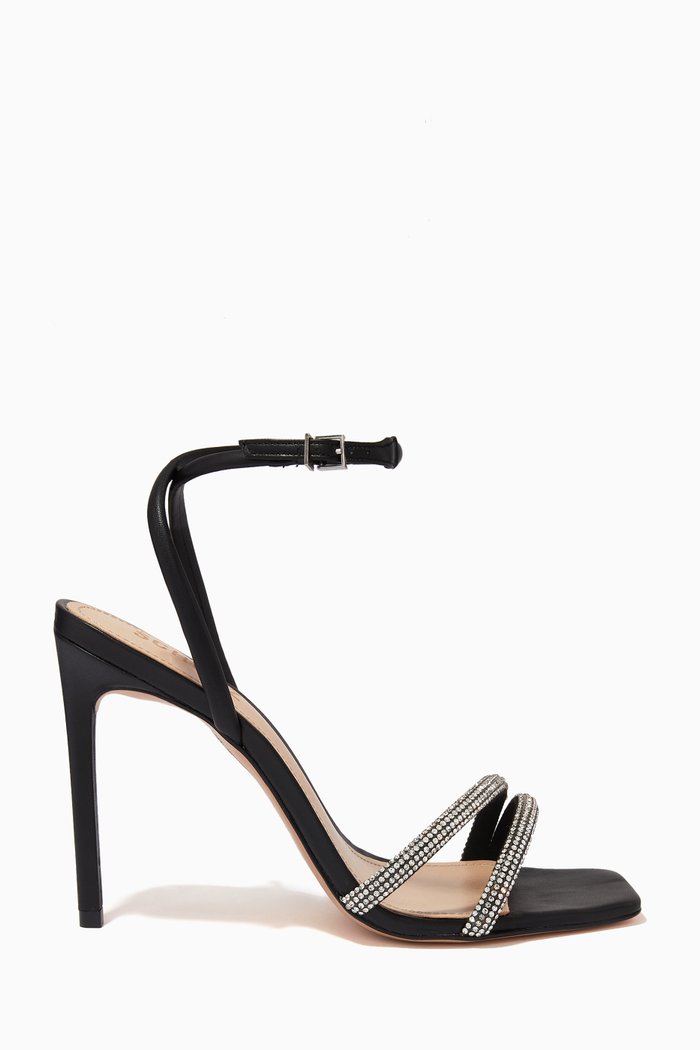 

Gaiah Heel Sandal in Nappa Leather, Black