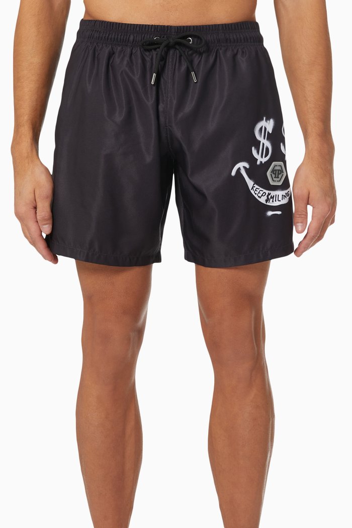 

Keep $miling Swim Shorts, Black