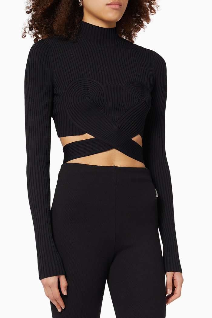 

Skivvy Ribbed Crop Top, Black