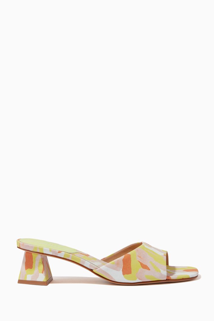 

Lizah Lo Mule Sandals in Leather, Multicolour