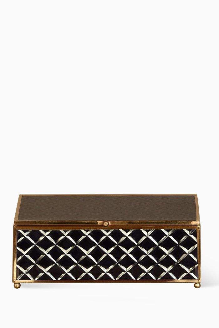 

Small Jewellery Box in Glass, Black