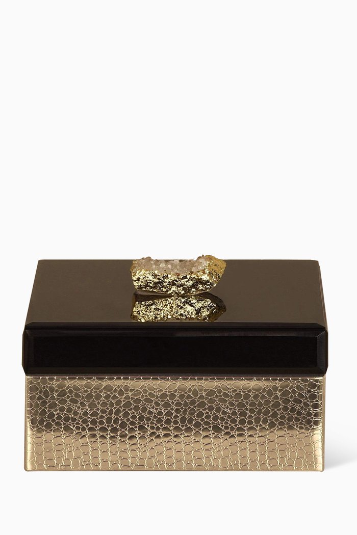 

Large Jewelry Box in Ceramic, Gold