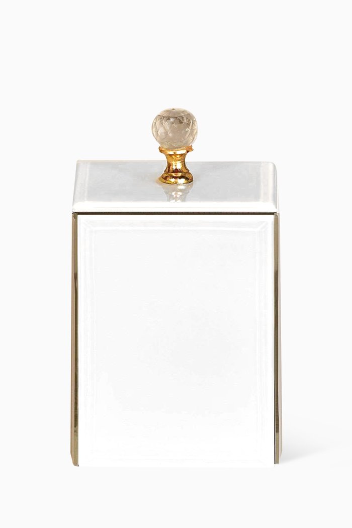 

Large Jewelry Box in Glass, White
