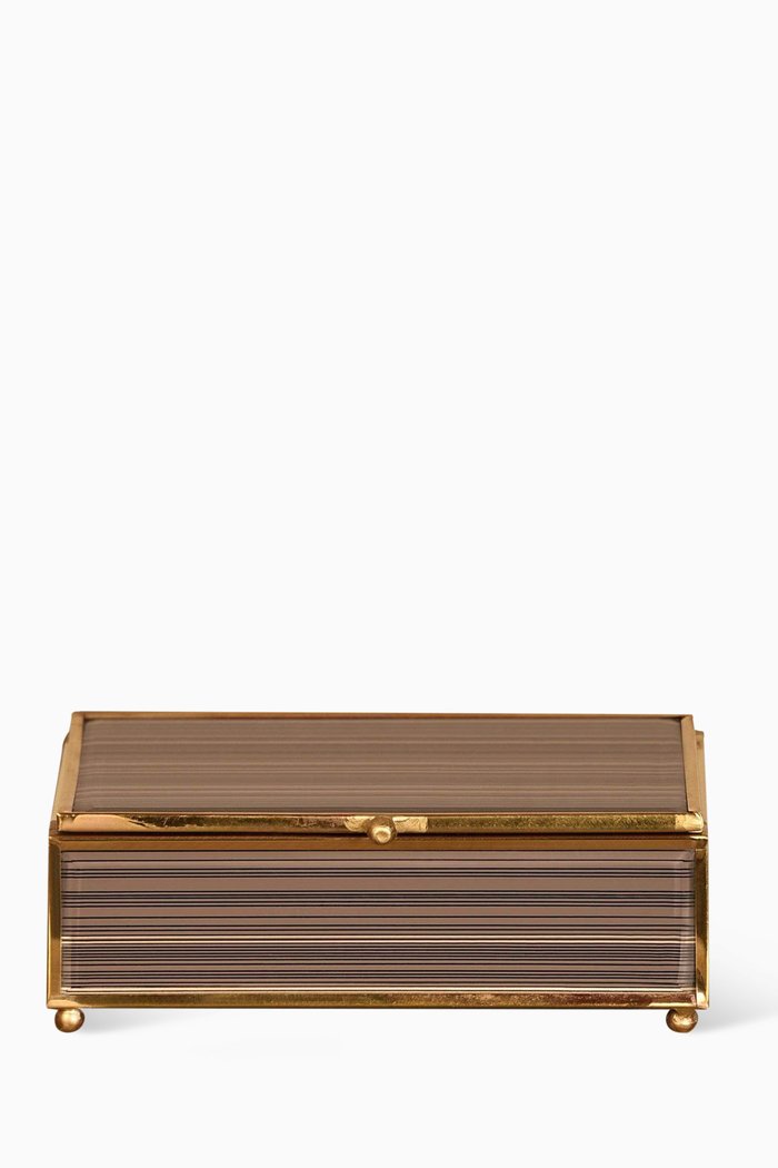 

Large Jewellery Box in Marble Glass, Black