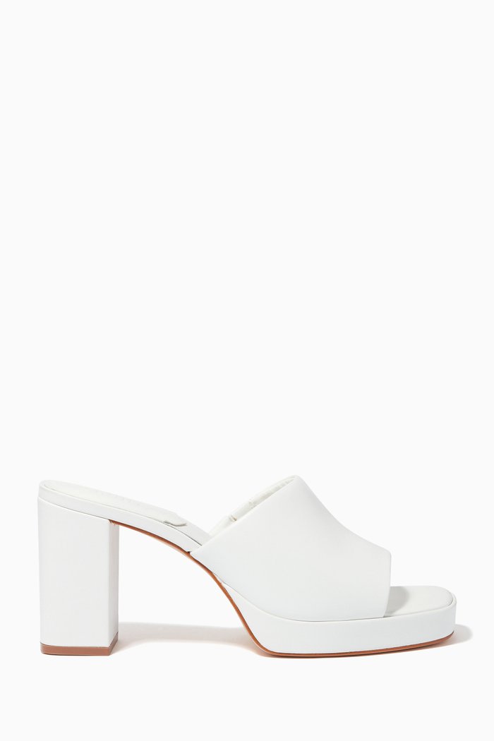 

Ammy Platform Sandals in Nappa Leather, White
