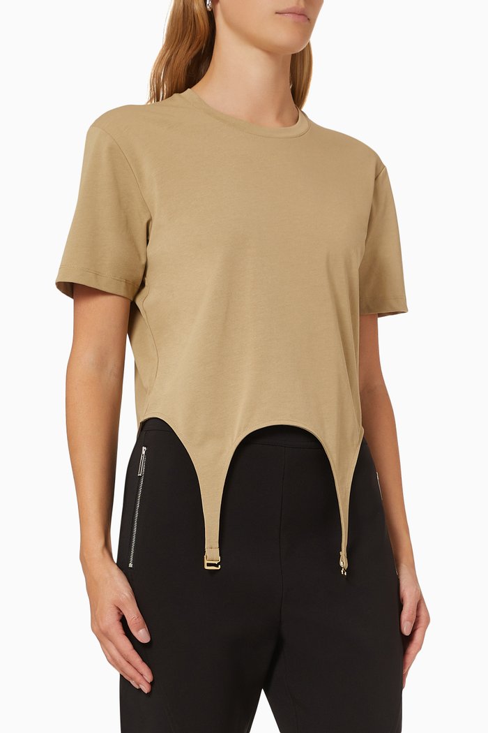 

Garter T-shirt in Cotton Jersey, Neutral