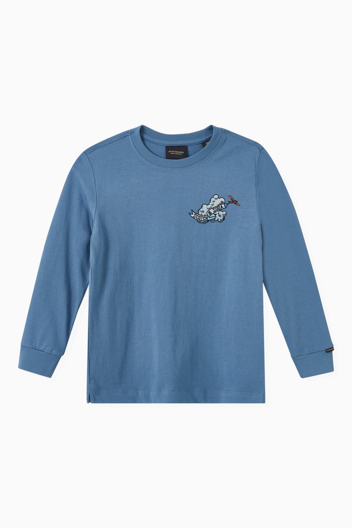 

Graphic T-shirt in Cotton, Blue