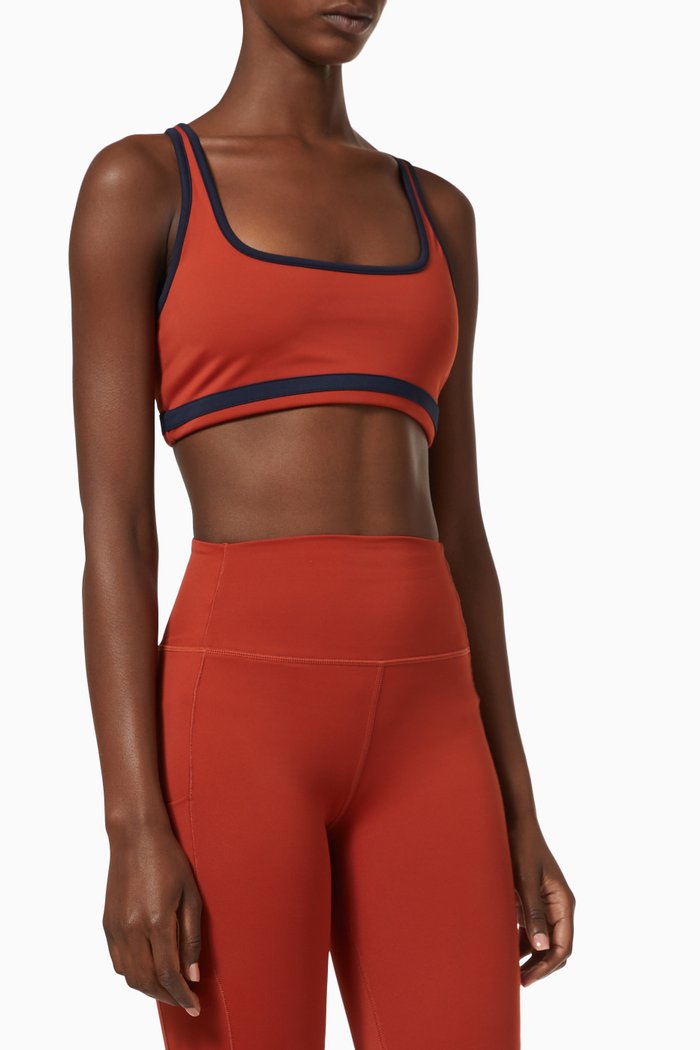 

Bianca Techflex Sports Bra in Recycled Polyester, Burgundy