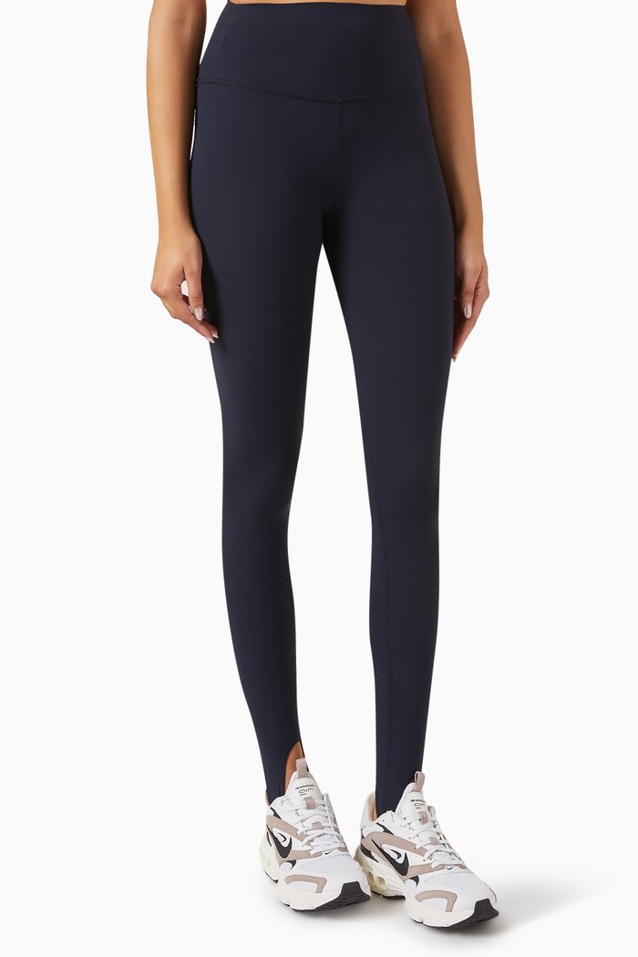

River High-rise Airweight Stirrup Leggings in Nylon, Blue
