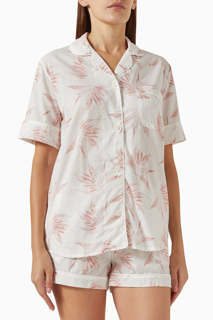 

Deia-print Short Pyjama Set in Cotton, Pink