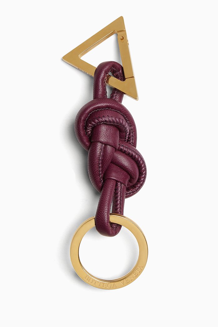 

Knotted Key Ring in Nappa, Purple