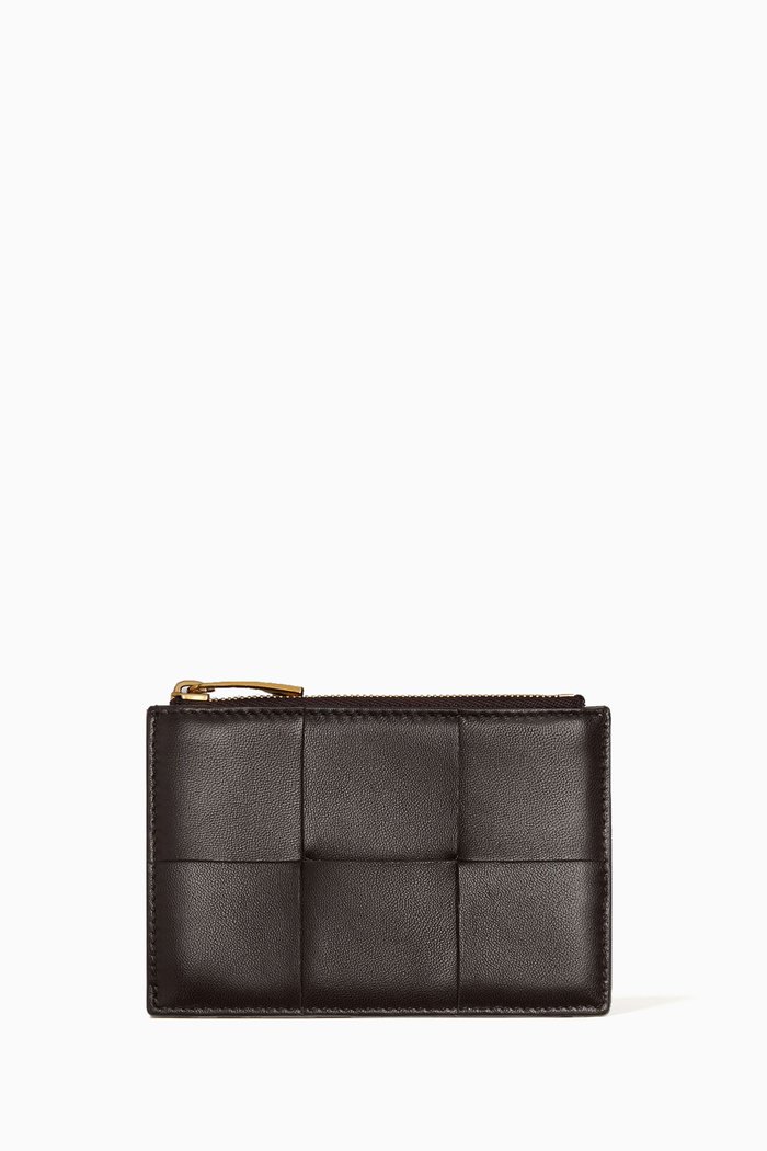 

Card Case in Intrecciato Nappa, Brown
