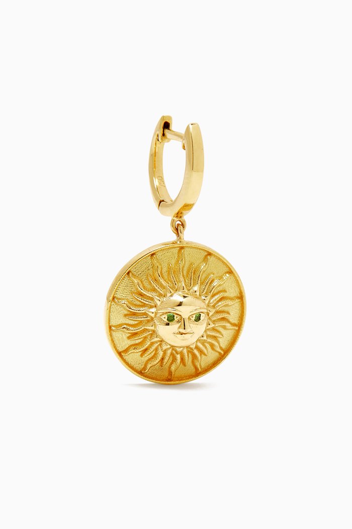 

Shams Huggie Single Earring in Yellow Gold