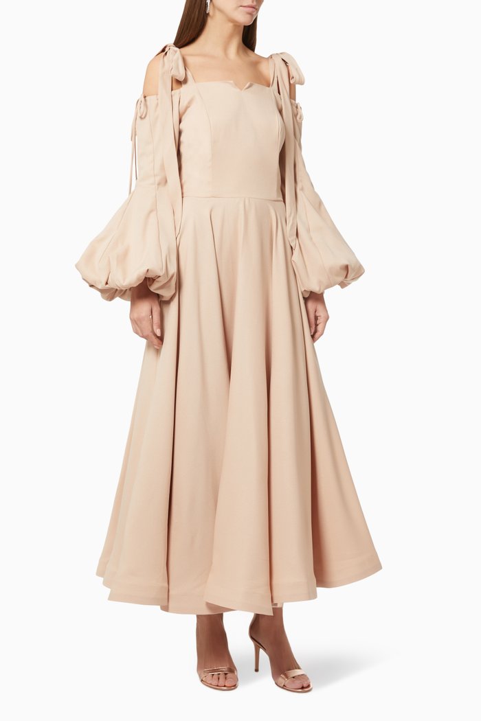 

A Line Gown in Crepe, Pink