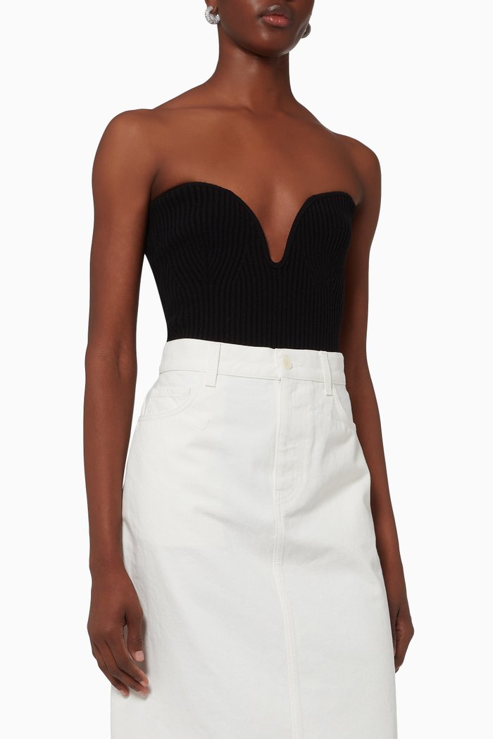 

Morales Bodysuit in Merino Rib, Black