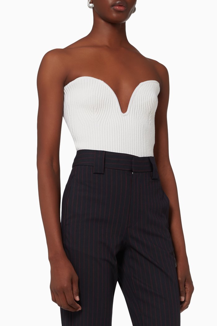 

Morales Bodysuit in Merino Rib, Neutral