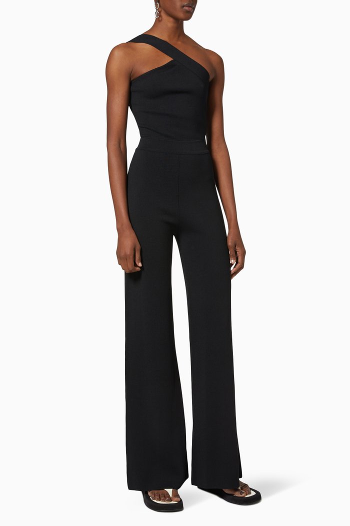 

Rueda Jumpsuit in Rayon-blend Knit, Black