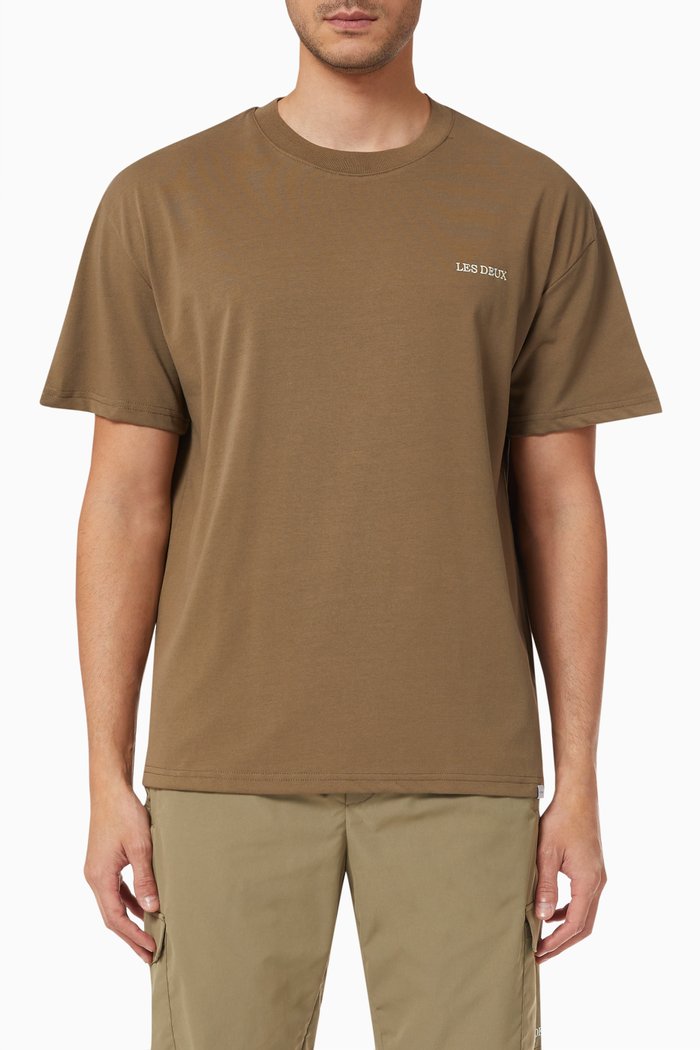 Diego T-Shirt in Recycled Cotton Blend, Brown