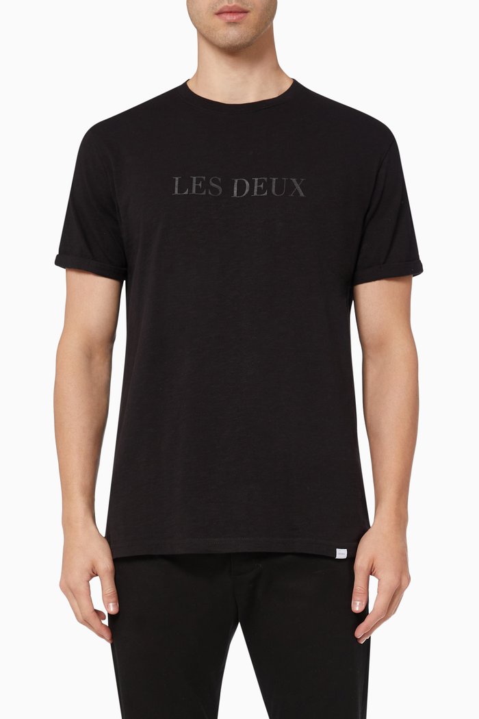 

Lens Logo T-shirt in Cotton Jersey, Black