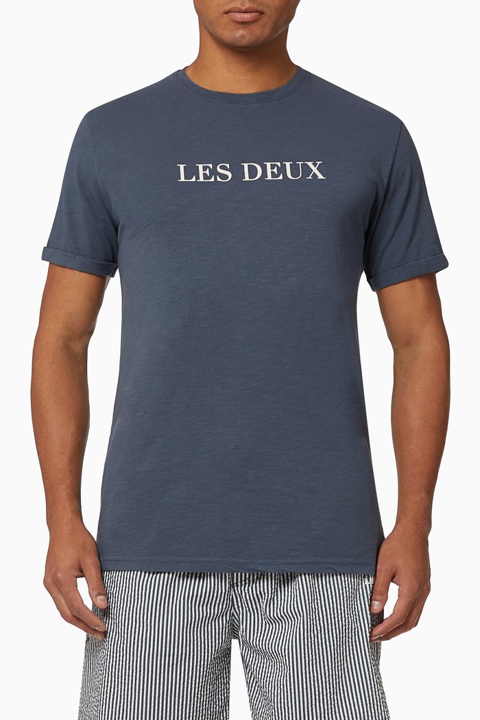 

Lens Logo T-shirt in Cotton Jersey, Blue