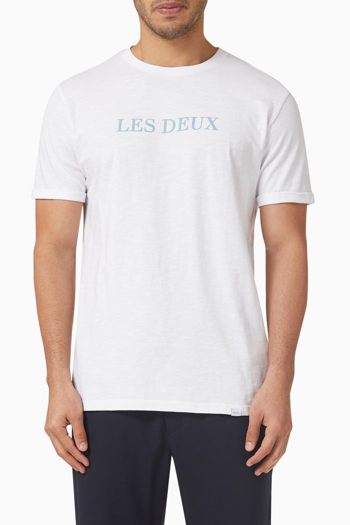 

Lens Logo T-shirt in Cotton Jersey, Blue