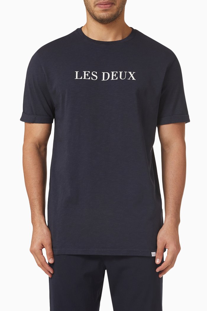 

Lens Logo T-shirt in Cotton Jersey, Blue