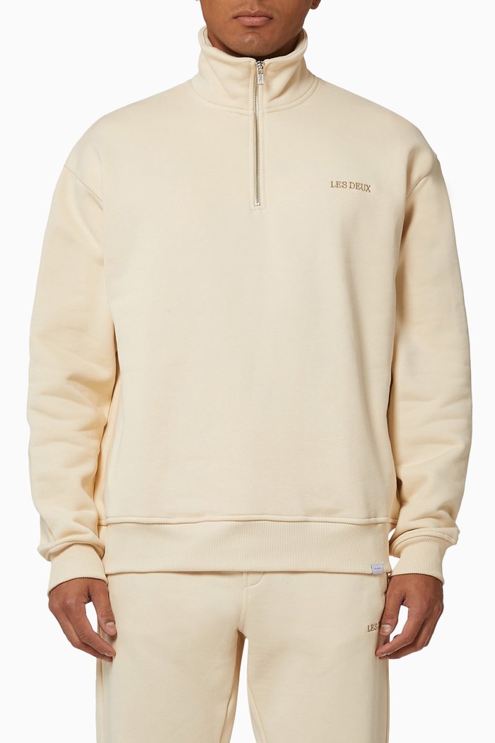 

Diego Halfzip Sweatshirt in Cotton, Neutral