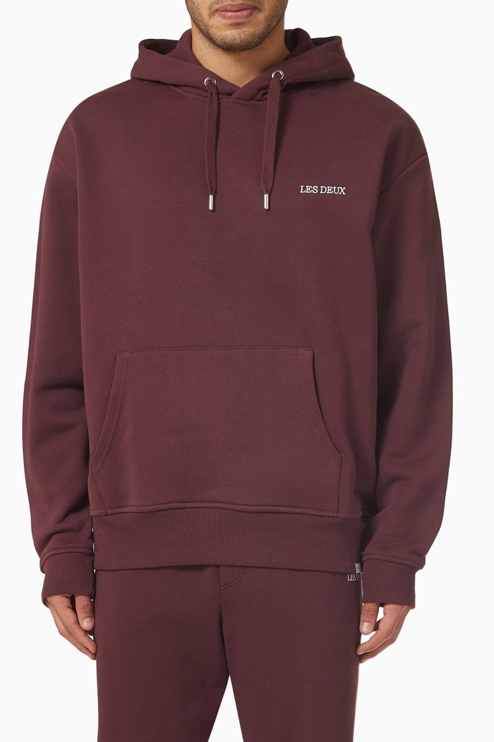 Diego Hoodie in Cotton Fleece, Red