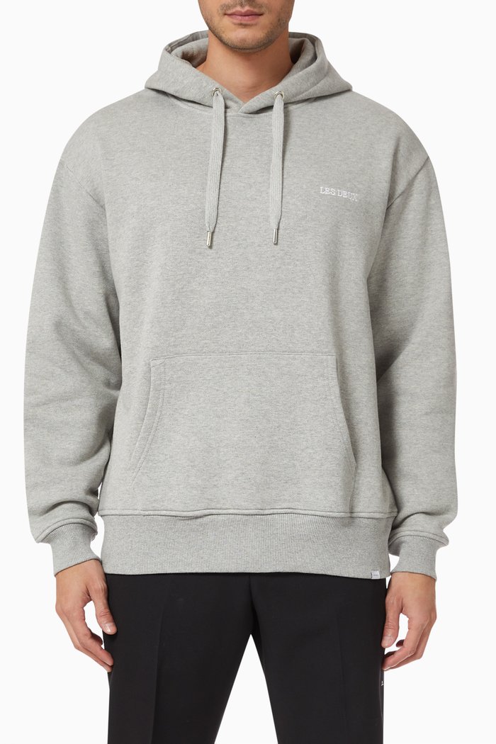 Diego Hoodie in Cotton Fleece, Grey