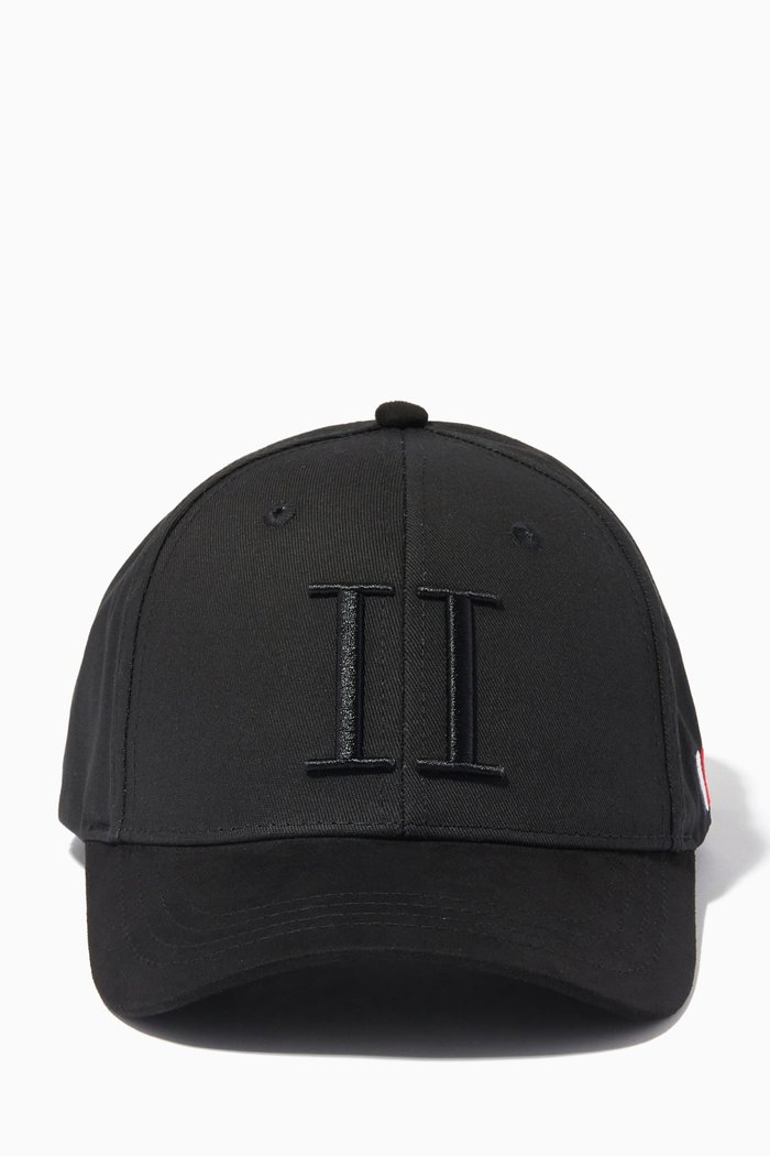 Baseball Cap II in Suede & Cotton, Black
