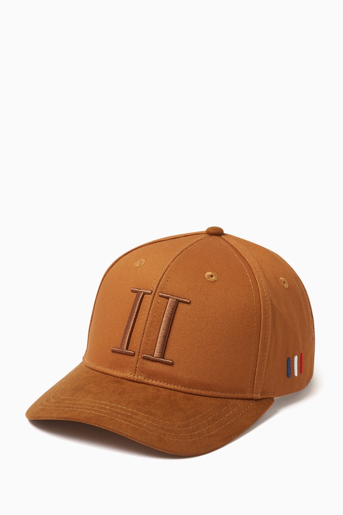 Baseball Cap II in Suede & Cotton, Orange