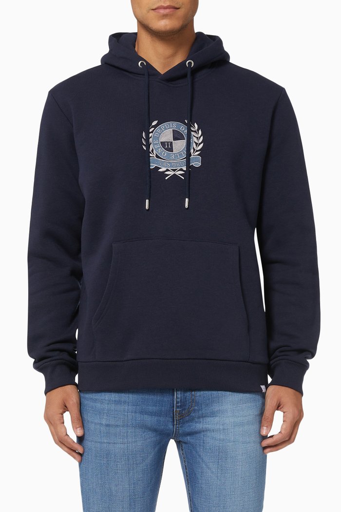 

Depuis Hoodie in Cotton & Wool Blend, Blue