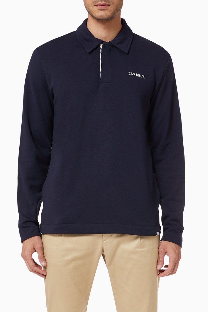 

Dallas Rugby Sweatshirt in Cotton, Blue