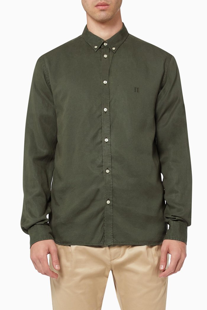

Christoph Dobby Shirt in Tencel Twill, Green