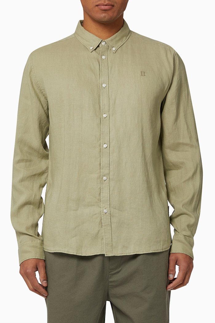Christoph B.D. Shirt in Linen, Green