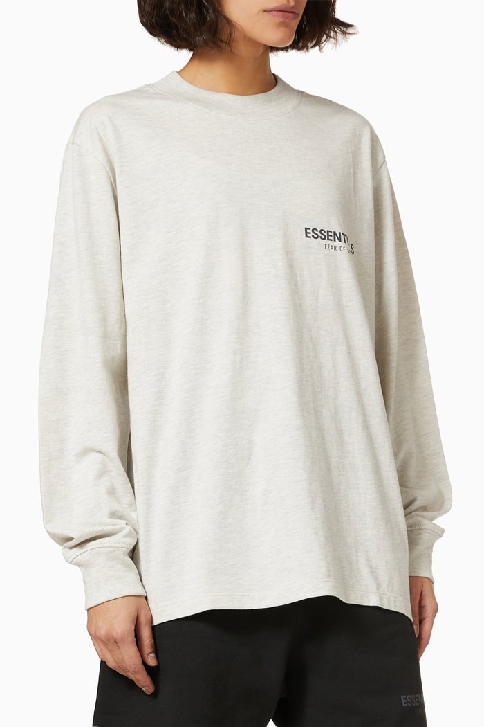 

Long Sleeve T-shirt in Cotton, Grey