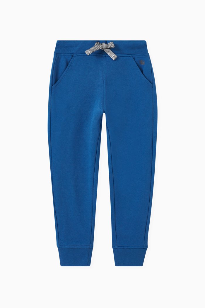 

Joggers in Cotton Rib Knit, Blue